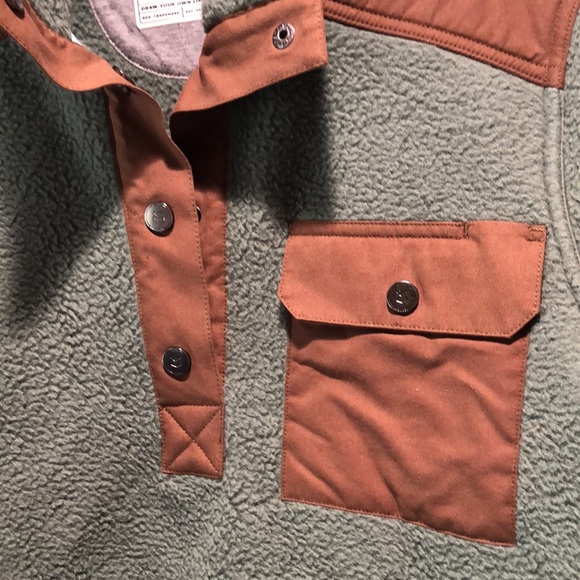 Jetty Pines pullover fleece jacket 3/4 snap front 3 pocket M - Picture 3 of 8